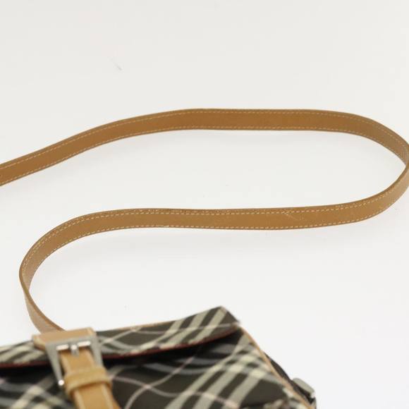 BURBERRY Nova Check Shoulder Bag Nylon Black Auth 39654 - Picture 8 of 16